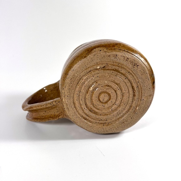 Handmade Kiln fired Short Pitcher Heavy For Size Name Carved In bottom James - Picture 5 of 9